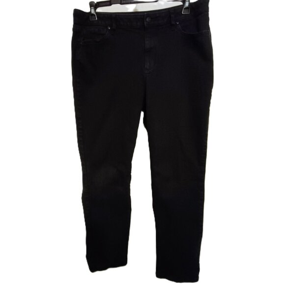 EUC: Sonoma Sze 18 Black Mid-Rise Curvy Straight Leg Jeans - Picture 4 of 5